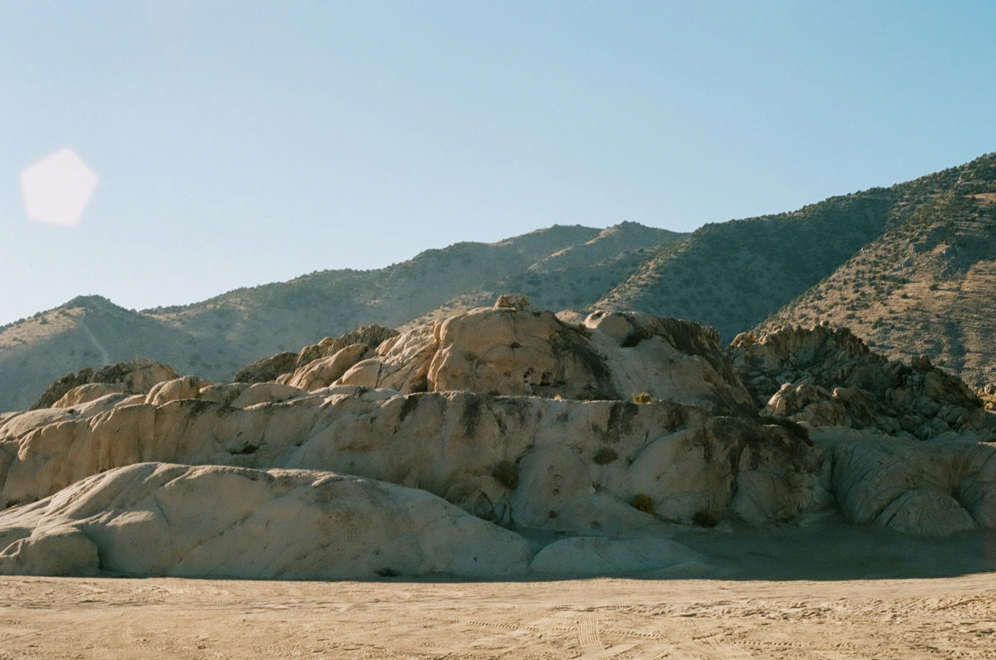 Aerial view of Las Vegas skyline at sunset